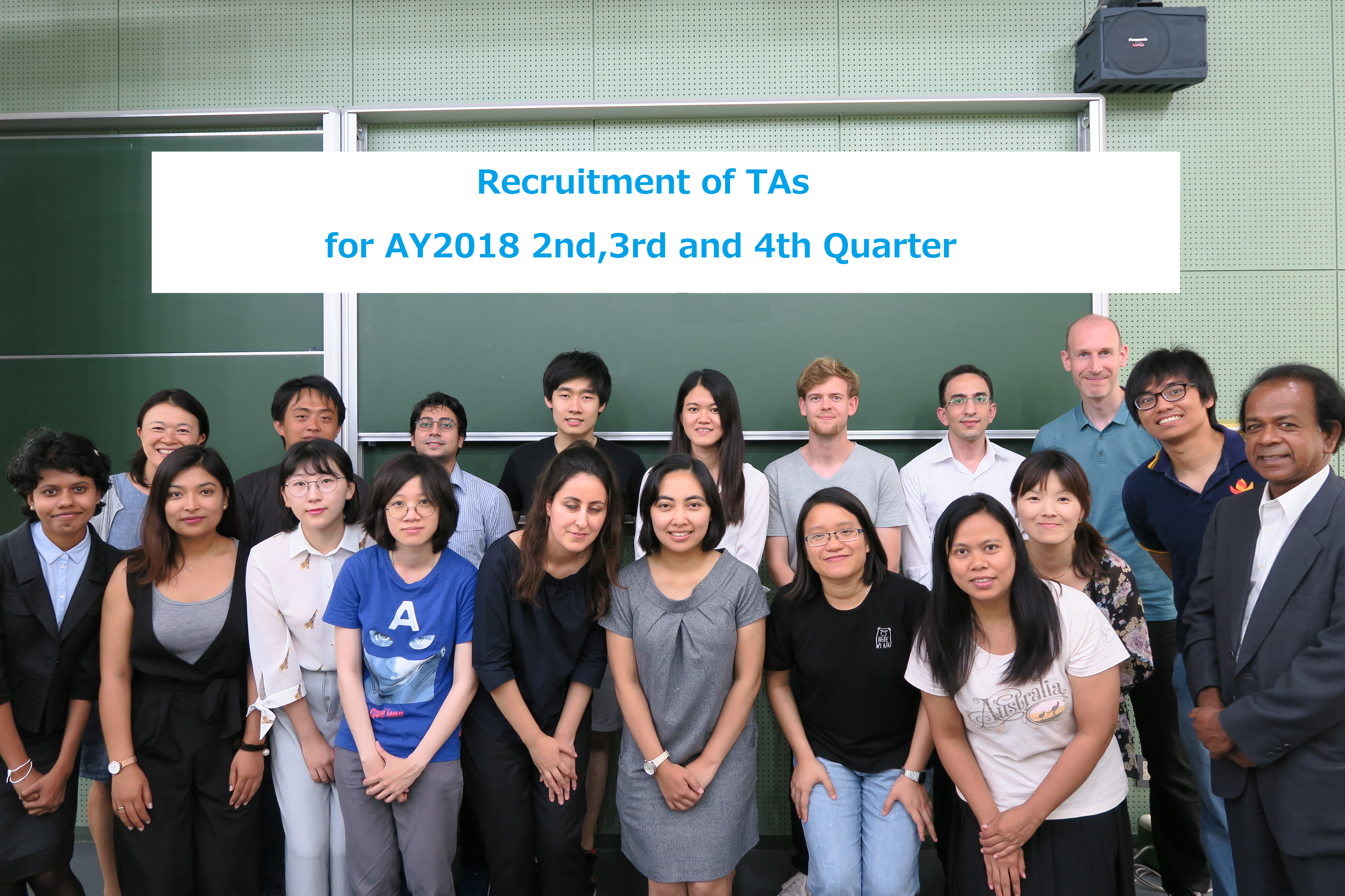 Recruitment of TAs for AY2018 2nd,3rd and 4th Quarter