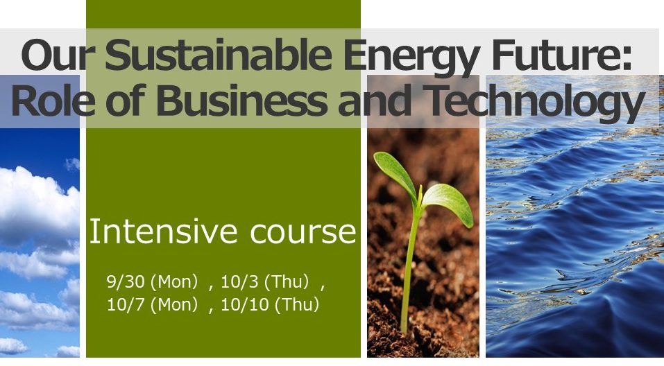 Advanced course: Intensive Course// Our Sustainable Energy Future: Role of Business and Technology